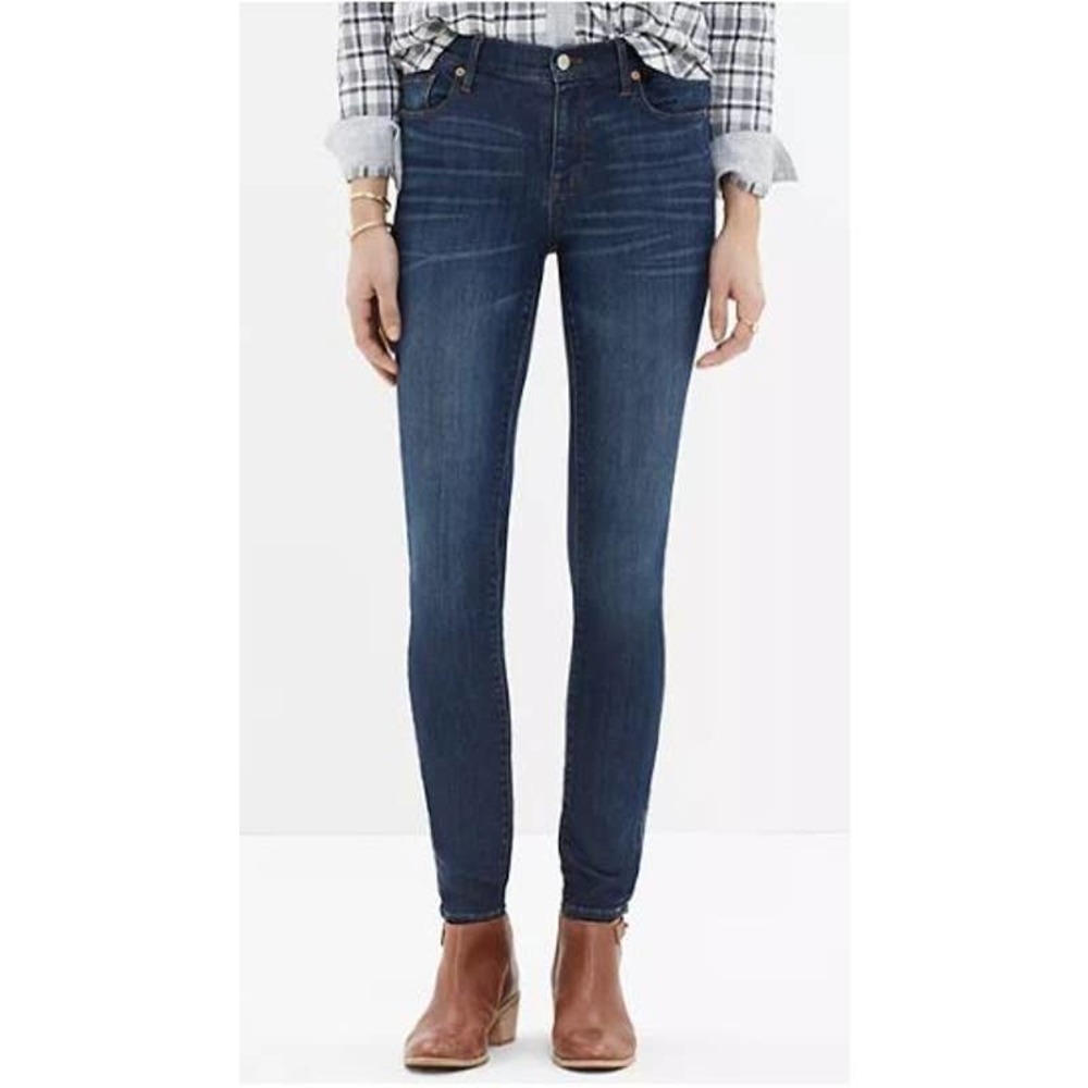 Madewell High Riser Skinny Skinny Jeans in Atlantic, High Waisted